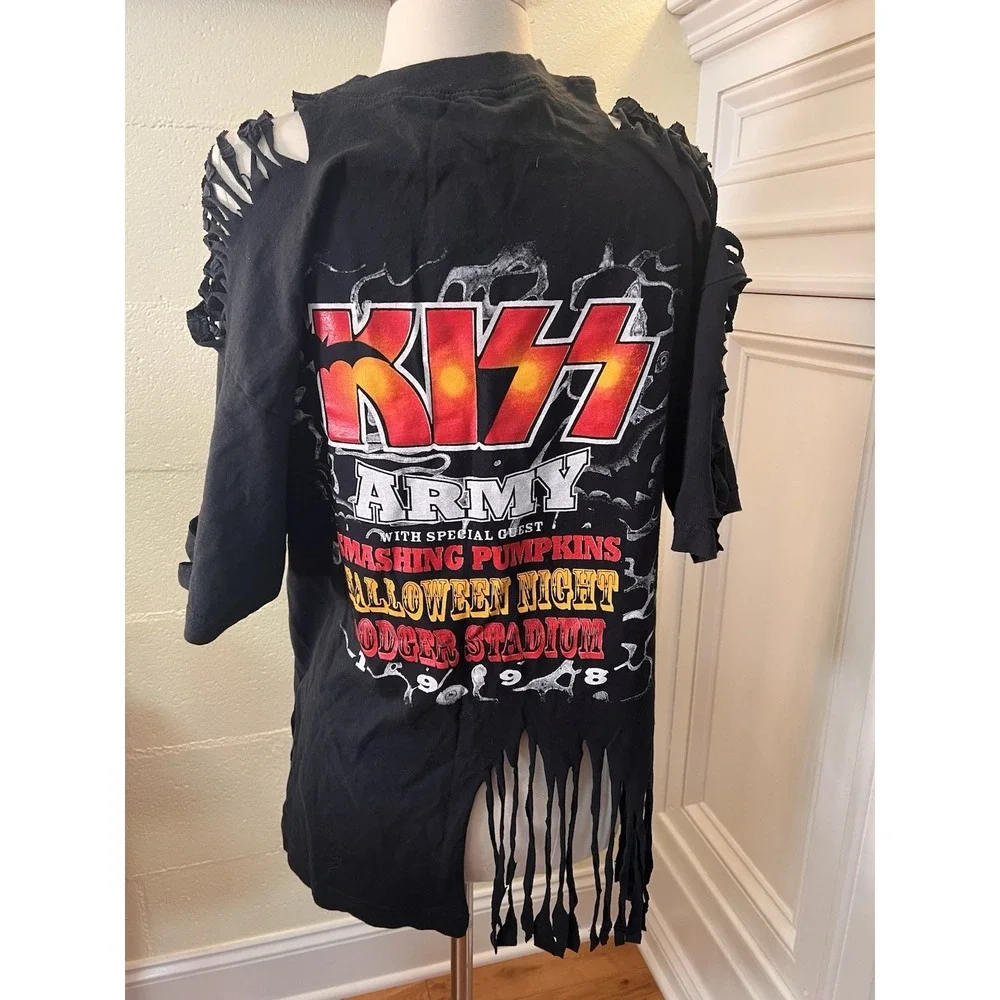RARE KISS PSYCHO CIRCUS‎ 1998 DODGER STADIUM HALLOWEEN SMASHING PUMPKINS SHIRT L